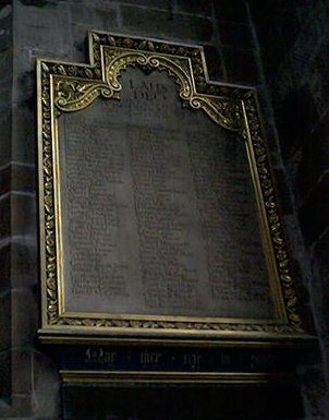 St Peter's Church War Memorial, The Lady Chapel 