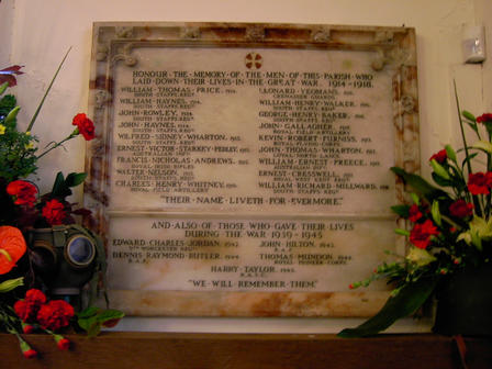 Trysull War Memorial. 