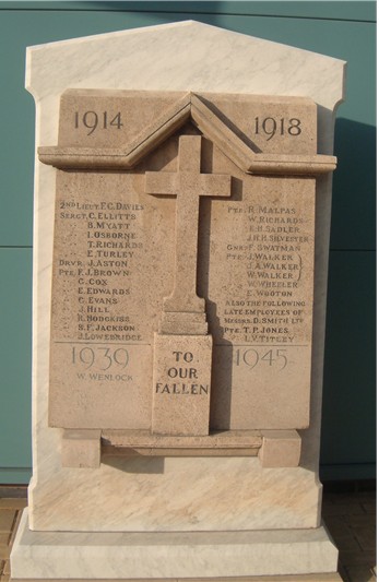 Turner Manufacturing Ltd War Memorial. 