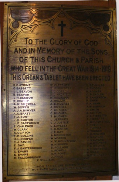 St. Chad and St. Mark Church War Memorials.