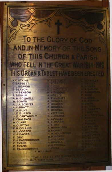 St. Chad and St. Mark Church War Memorials.